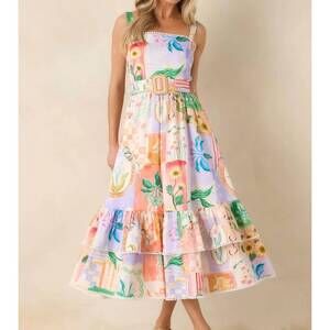 NEW PROSPERINA cassandra midi dress in high societea